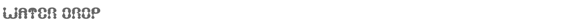 Sample characters Water Drop Font